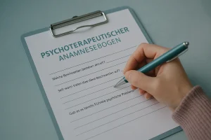 Psychotherapeutischer Anamnesebogen zur Vorbereitung und Antrag der Therapie